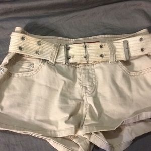 Sz 5 jr. Glo shorts with wide belt. Tan